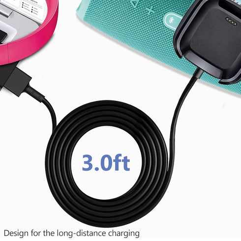 Replacement for Fitbit Versa 1 Charger (Not for Versa 2) Fast USB Charging Cable Cord for Fitbit Versa fb504/Versa Lite fb415/Versa Special Editio...