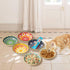 5.5 inch Wide Shallow Cat Food Bowl Set for Relief Whisker Fatigue -Ceramic - 6 Colorful Cute Small Flat Kitten Feeding Dish/ Dishes - Microwave a...