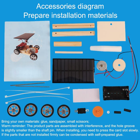 Solar Car Model Kits to Build, Science Experiment Kit for Applicable to Youth Age, Robotic Stem Project Build,Educational DIY STEM Set...