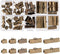 PH PandaHall 100Pcs Assorted Sizes of Antique Bronze Ribbon Clamp End Crimps Bracelet Bookmark Leather Pinch Crimps Sets Size 8-25x6-8x5mm in Box ...