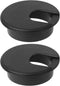 2 Pack Black Desk Gromments 2 Inch Desk Cable Cord Hole Cover Desk Wire Cord Cable Grommets ABS Plastic Wire Cable Hole Cover Desk Hole Grommet Wi...