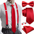 YOHOWA Suspenders for Men Tie Bowtie Set Adjustable Brace Handkerchief Cufflinks Strong Clip Elastic Band Wedding Party...