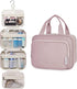 Narwey Hanging Toiletry Bag for Women Travel Makeup Bag Organizer Toiletries Bag for Travel Size Essentials Accessories Cosmetics (Dusty Rose (Med...
