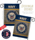 Breeze Decor US Navy Garden Flag Armed Forces USN Seabee United State American Military Veteran Retire Official House Banner Small Yard Double-Sid...