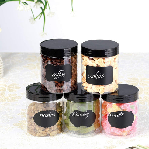 8 OZ Plastic Jars with Lids, 24 Pack Clear Plastic Slime Containers for Kitchen and Household Food Storage of Dry Goods, Creams and More, BPA Free...