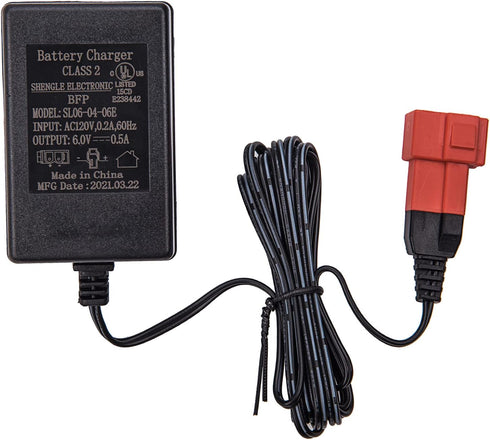 6.0V0.5A Children's Car Charger, SL06-04-06E 6V Electric Car Riding Toy Battery Power Adapter Square Plug......
