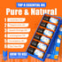 HIQILI Essential Oils for Diffusers for Home?Top 6 Gift Essential Oil Set?Include Lavender, Orange, Peppermint, Tea Tree, Eucalyptus, Lemongrass?B...