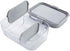PackIt Mod Lunch Bento Food Storage Container, Steel Gray, Shatterproof Crystal Clear Base, with Leak-resistant Dividers and Lid, Microwavable, Di...