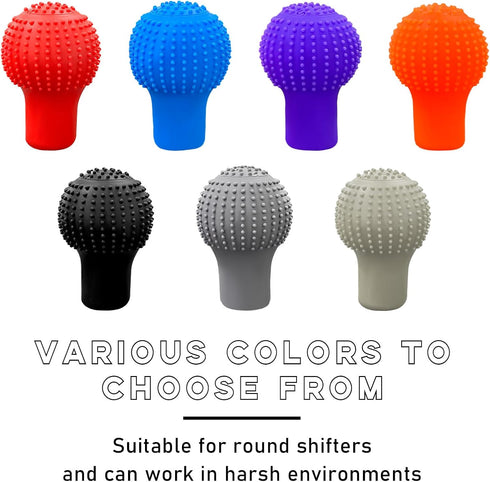 2 PCS Car Gear Shift Cover, Elastic Silicone Auto Gear Shift Knob Cover with Massage Design, Anti-Slip Manual Gear Shift Stick Protector, Car Acce...