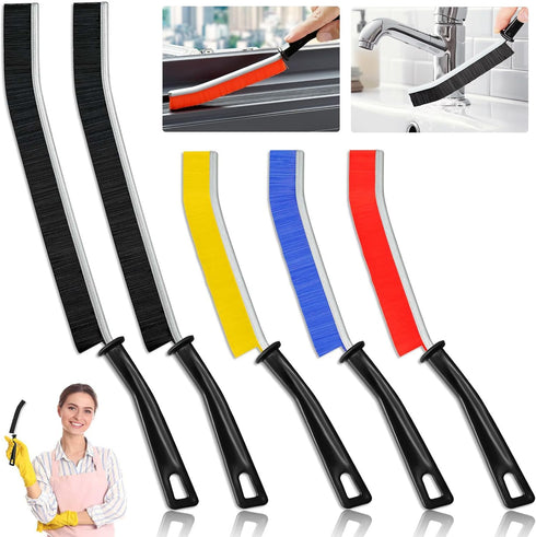 5Pcs Hard Bristle Crevice Cleaning Brushes,13?/ 9.2? Crevice Cleaning Brushes for Household Use?Designed for Cleaning Narrow Spaces, Baseboard, Fa...