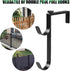 2Pack Double Pool Pole Hooks, Adjustable Pool Fence Hooks for Pool Equipment, Metal Vinyl Fence Hooks for Pool Skimmer Net Pole Hose Garden Tools...