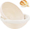 Banneton Bread Proofing Basket, Banneton Basket Set of 2, 9 inch Sourdough Proofing Basket Round Proofing Bowls Handmade Rattan Baskets and Liners...
