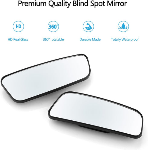 Blind Spot Mirror for Cars LIBERRWAY Car Side Mirror Blind Spot Auto Blind Spot Mirrors Wide Angle Mirror Convex Rear View Mirror Stick on Design ...