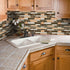 Livebor Brown and Gray Peel and Stick Backsplash Kitchen Wallpaper 11.8inch x 196.8inch Bathroom Wallpaper Kitchen Backsplash Waterproof Contact P...