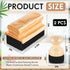 2 Pcs Cutting Board Oil Wax Applicator Butcher Block Oil Rectangular Circular Wooden Cutting Board Mineral Oil with Handle for Wood Surfaces Resto...