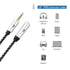 Cable Matters 2-Pack Headset Extension Cable 6 ft (3.5mm Extension Cable/TRRS Extension Cable, Gaming Headset Extension Cable) with Mic Support in...