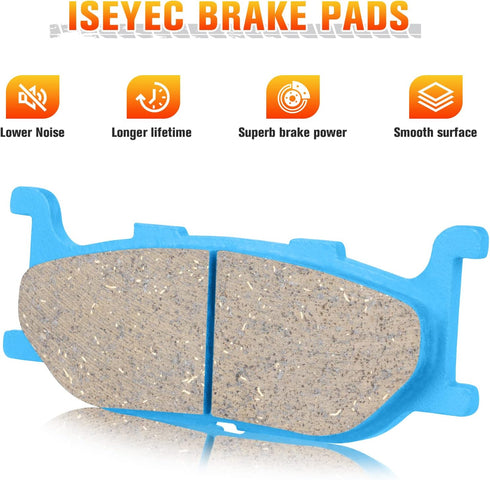 Front Ceramic Brake Pads Set for 2016-1999 Yamaha V-Star 250, 650, 950, Front Brake Pad Set...
