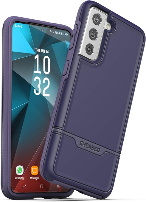 ENCASED Rebel Series Designed for Samsung Galaxy S21 Plus Case, Heavy Duty Protective Phone Case (Purple)...