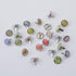 (100 Pieces) Metal Cute Decorative Brads (12mm) – Mixed Mini Small Round Head Brass Paper Fasteners with Split Pins for Scrapbooking, DIY Crafts, ...