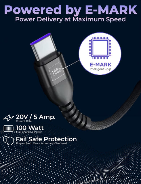 360 PRO 100W USB-C Magnetic Phone Charger (Pack of 2) - 6 in 1 Magnet Charging Cable Fast Charging & Data - Works with i-Products, Type-C and Micr...