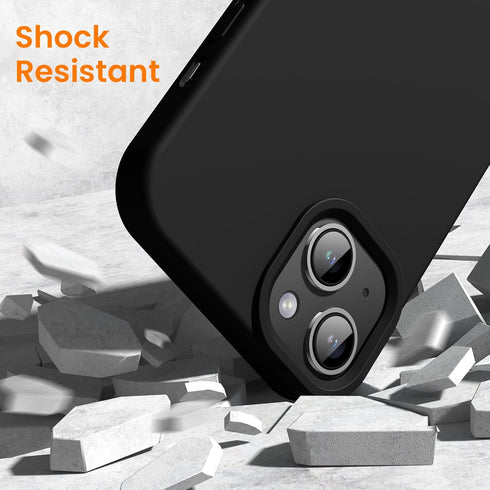 OuXul for iPhone 14 Case, iPhone 13 Case Shockproof Liquid Silicone Protective Phone Case with Soft Anti-Scratch Microfiber Lining Ultra Slim Drop...