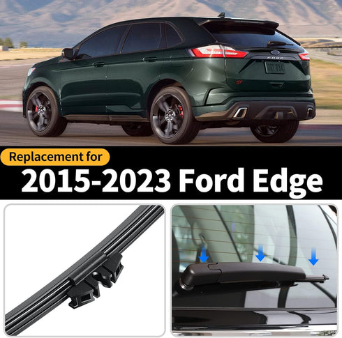 Rear Wiper Blade Assembly, Back Windshield Wiper Blades Arm Accessories Replacement for Ford Edge 2015-2024, Rear Wiper Blade and Arm Set for 2015...