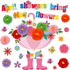 ojustbeok April Showers Bring May Flowers Bulletin Board Decorations Spring Cutouts with 3D Tissue Paper Pompoms Spring Bulletin Board Spring Flow...
