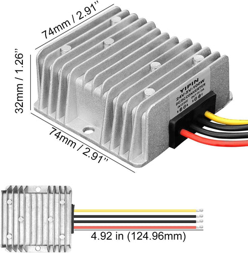 DC Voltage Regulator Buck Converter DC 12V 24V Step-Down to 5V 20A 100W Reducer stabilized Power Supply Converter Waterproof Module Transformer...