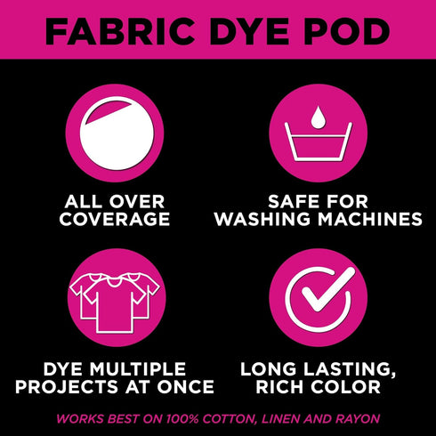 Tulip Fabric Dye Pod Blackout (Black), Permanent Dye for Clothes and Fabric...