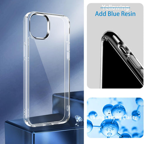 JJGoo Compatiable with iPhone 11 Case Clear, Transparent Shockproof Phone Case, Slim Anti-Scratch Hard PC Back Protective Cover Bumper, Clear...