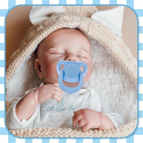Jexine 4 Pieces Reborn Baby Doll Accessories, includes 2 Magnetic Pacifier and 2 Baby Doll Bottles Baby Doll Pacifier Feeding Bottle for Reborn Do...