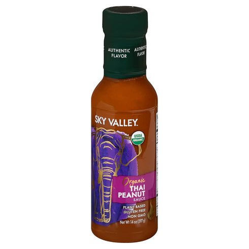 Sky Valley Thai Peanut Sauce - Gluten Free Peanut Sauce, Mild Heat, Authentic Flavor, Organic, Vegan, Non GMO, Gluten Free, Peanut Sauce for Sprin...