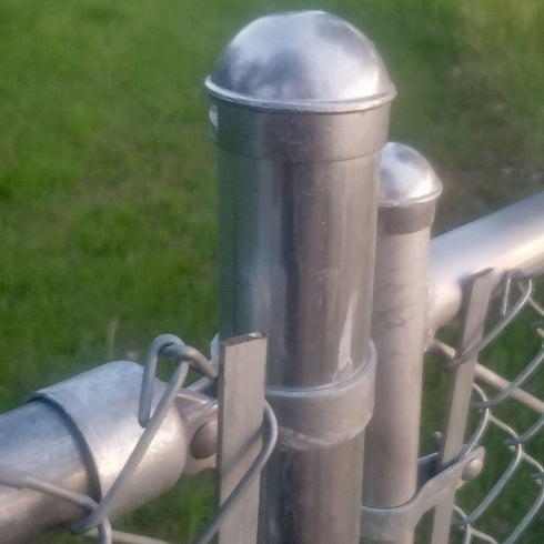 Jake Sales 1-7/8" Top Rail End for Chain Link Fence - Use for 1-7/8" Outside Diameter Top Rail Pipe - Galvanized Pressed Steel Chain Link Rail End...