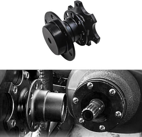 1 PC Car Steering Wheel Quick Release Kit, 3.34" x 2.75" High-strength Steel Snap-on Boss Wheel Hub Heightening Adapter, Repair Modification Acces...