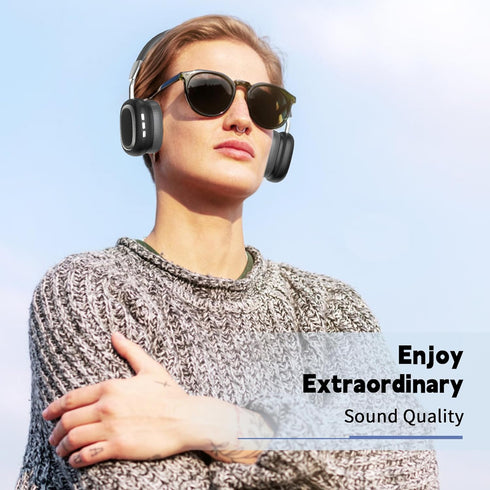 Wireless Bluetooth Headphones, 10H Playtime, Noise Cancelling, HiFi Stereo Over Ear Headphones with Microphone, Foldable Lightweight Bluetooth 5.3...