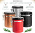 Mixpresso 16 Oz Red Coffee Canister, Stainless Steel Airtight Coffee Container, Air tight Jar Tea Storage with Date Tracker, Vacuum Sealed Espress...