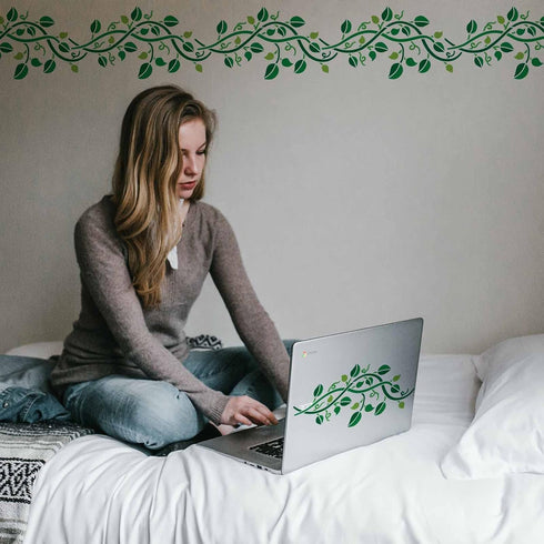 FINGERINSPIRE Vine Leaves Stencil Template 11.7x8.3 inch Plastic Vine Drawing Painting Stencils Rectangle Reusable Stencils for Painting and DIY P...