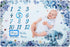 Elephant Baby Monthly Milestone Blanket, 60 x 40 Inch Soft Flannel Baby Blanket with Baby Bib Marker Frames for Newborn Baby Boy Monthly Photo Bac...