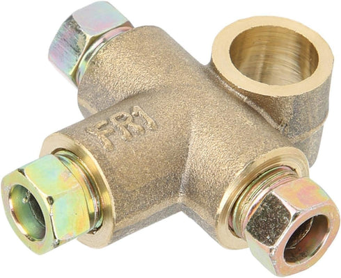 Car Brake Tee, 3/16in Pipe 10mm 3 Way T-Shape Brake Tee With 3 Male Nuts Short Union M10...