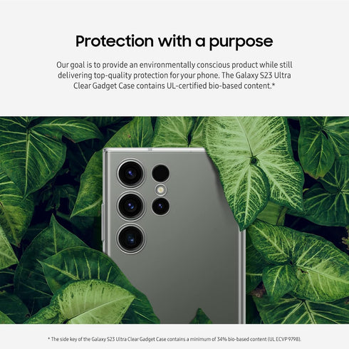 SAMSUNG Galaxy S23+ Plus Clear Gadget Phone Case, Protective Cover w/ Grip, Kickstand, Premium Material, Detachable Mount for Accessories, US Vers...