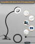 Clip on Desk Lamp with Clamp for Reading Home Office, 360° Ajustable Clip Light for Bed Headboard, Bedside or Desk with 10 Dimmable Brightness 3 E...