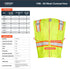 Kishigo All Mesh Contrast Unisex Reflective Safety Vest 1195, ANSI Type R / Class 2 Compliant, 6 Pockets - Pencil & Radio Pockets, Zipper Front, S...