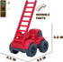 Zing Plantastic City Vehicles - Double Pack (Small Size) - Police Car and Ladder Truck - Made from 40% Wheat Straw Material – Pretend Play Toy for...