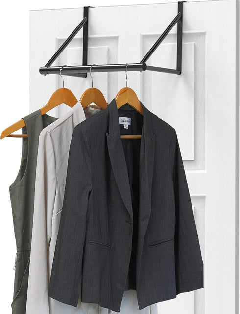 Simple Houseware Over The Door Clothes Hanging Rod, Black...
