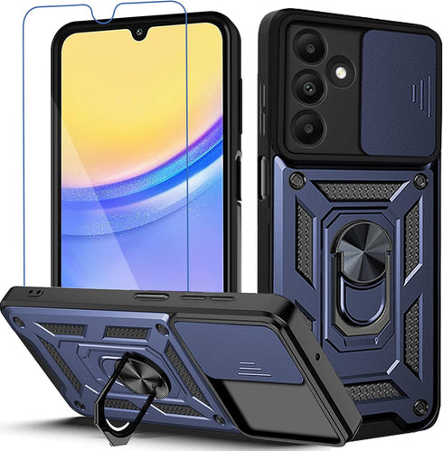 for Samsung Galaxy A15 5G Case: Phone Case with Screen Protector for Samsung Galaxy A15 5G - Blue...