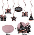 LINGTEER Happy 12th Birthday Decorations - 12Pcs Birthday Black & Rose Gold Swirls Streamer Set,Cheers to Twelve Years Old Bday Party Decorations ...