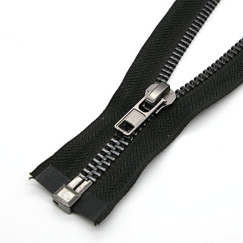#10 Separating Metal Zipper Black Nickel Heavy Duty Metal Zippers for DIY Sewing Crafts Jacket Coat,26 Inch 1PC/Pack,SHUNLI...