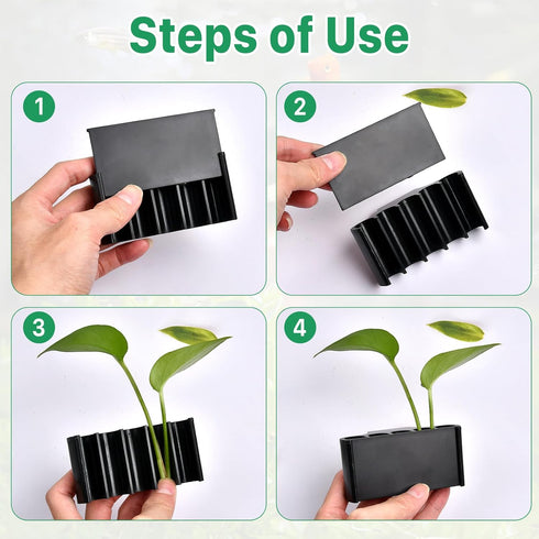 4 Pcs Aquarium Plant Holder,Plastic Hanging Aquarium Plant Pot with 5 Hole, Rimmed and Rimless Fish Tank Plant Holder for Aquarium Living Fish Aqu...