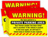 Private Parking Stickers (Pack of 50) Reserved No Permit Area Violation Warning Notice Vehicle is Illegally Parked - Large Size 6" X 9" – Yellow...