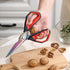 LIVINGO Sharp Kitchen Scissors for Food - Titanium Coated Forged Stainless Steel Heavy Duty Shears All Purpose for Cooking Utility Cutting Poultry...
